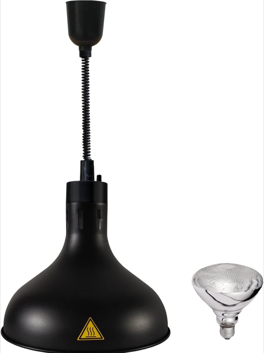 Black Hanging Heat Lamp Pendant - NIB